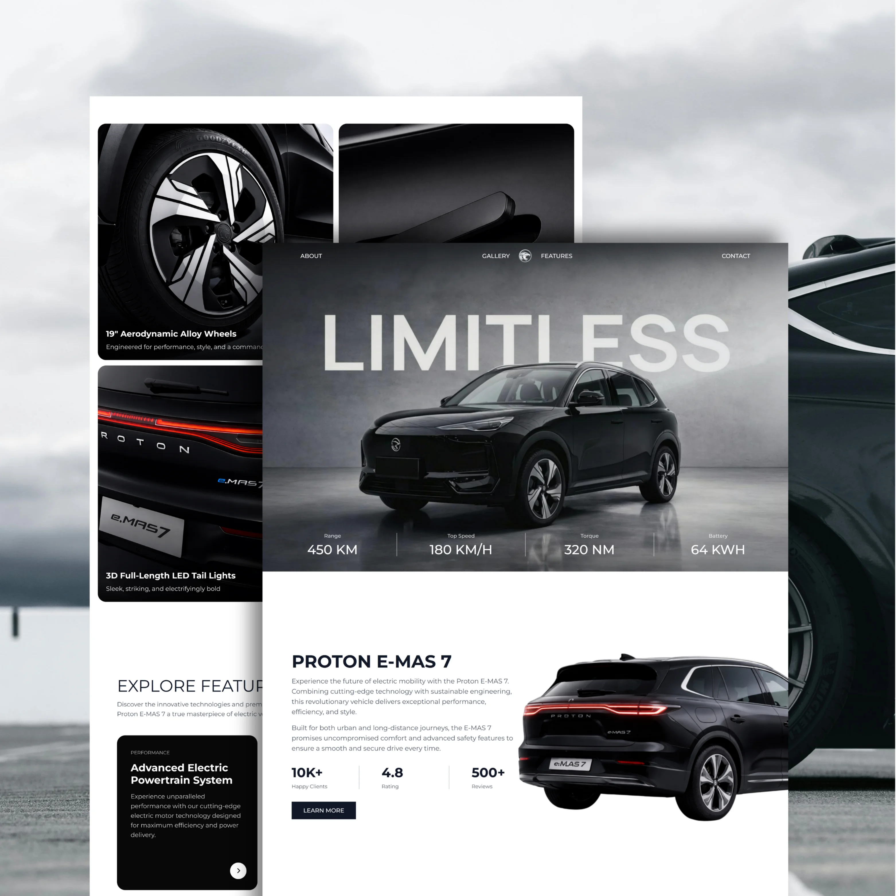 Portfolio UI — sectioned homepage layout with clear rhythm (sample 20)